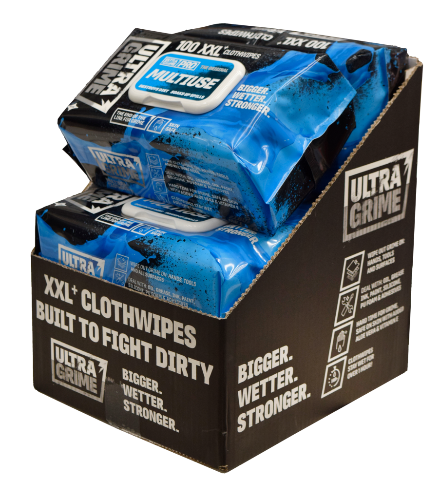 Profi čisticí ubrousky ULTRAGRIME® MULTIUSE 100ks XXL – box 6 balení