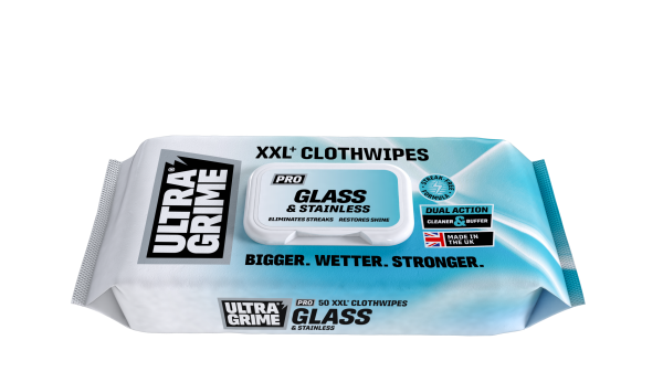 Profi čisticí ubrousky ULTRAGRIME® SKLO a NEREZ 50ks XXL - Image 2